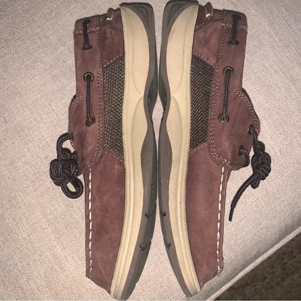 Sperry Topsiders Intrepid Boys Brown Suede Sz 5.5M